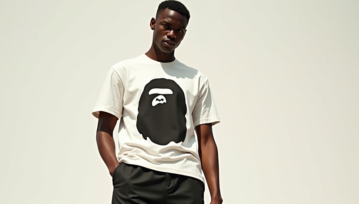 BAPE fashion banner featuring streetwear styling